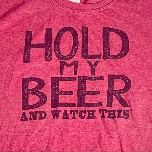 Hold My Beer and Watch This T-Shirt Size Medium Red Adult Funny Short Sleeve
. - Picture 2 of 8
